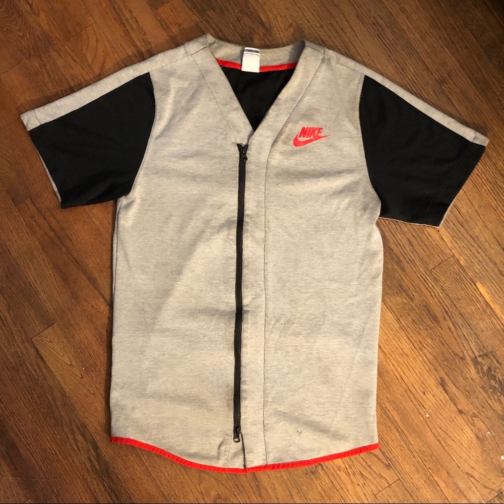 Retro Nike Zip-Up Baseball Practice Jersey
